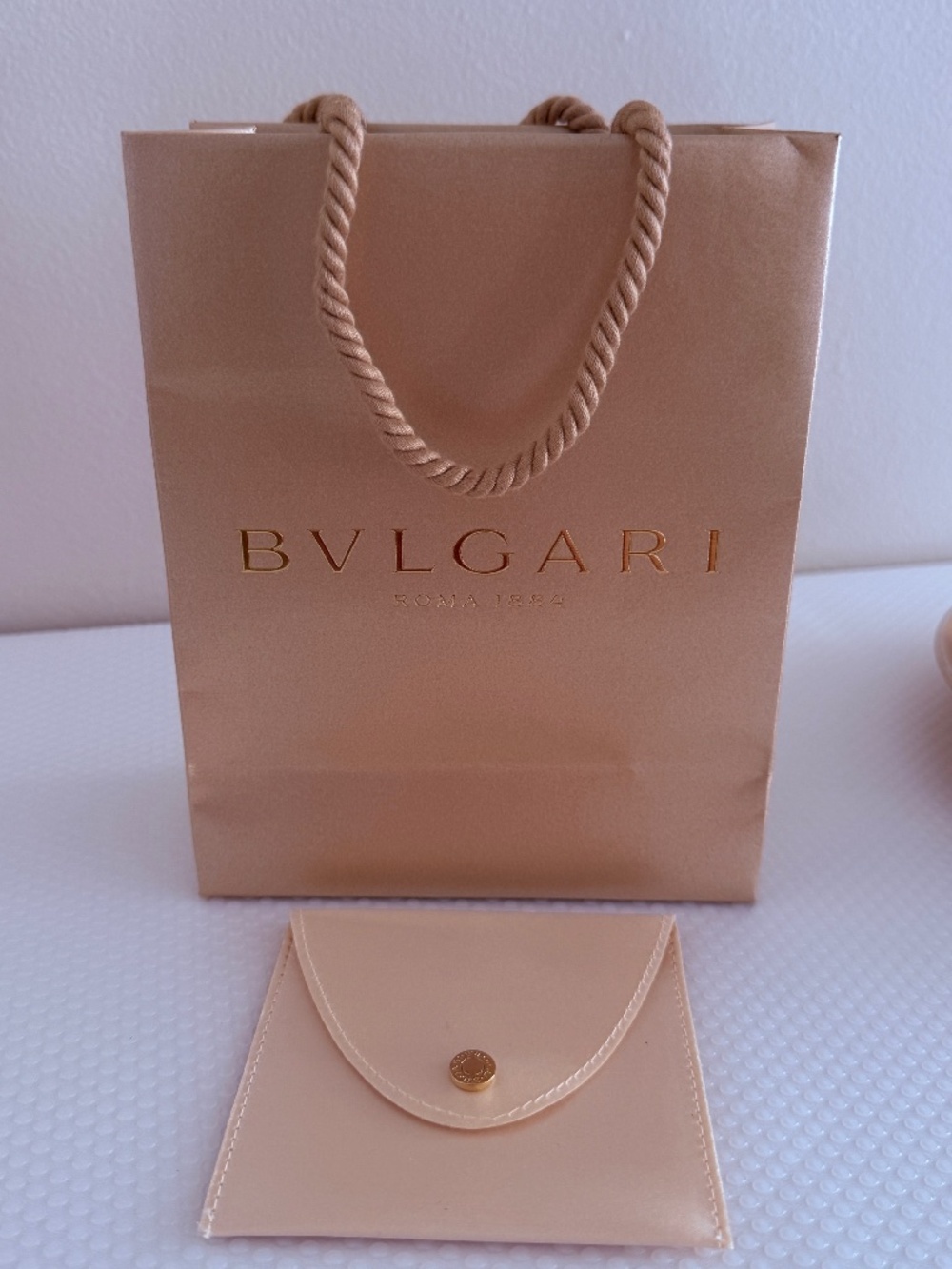 Authentic Bulgari Paper Bag & Jewellery Travel Pouch